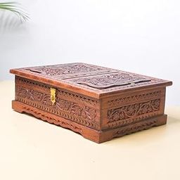 Wooden Holy Book Stand Box for Reading Quran, Geeta, Guru Granth Sahib, Bibil, Book Box & Diwali Gift-image-74