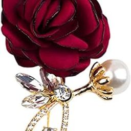 Brooch Pin for Women Retro Rose Flower - Fabric Clothing Decoration Accessory-image-18