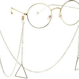 ™ Anti-Slip Triangle Pendant Eyeglasses Chain Eyewear Neck Cord Strap Holder 75 cm Gold for Women Lady Girls-image-41