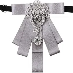 myaddiction Adjustable Crystal Rhinestone Men Suit Bow Tie Pre Tied Necktie GreyClothing Shoes & Accessories | Mens Accessories | Ties-picture-31