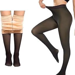 Women’s Winter Thermal Fleece Leggings | Thick, Warm, Stretchable Tights for Cold Weather | Free Size with Complimentary Socks-image-73