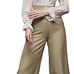 Women's V-Neck Bishop Sleeve Self Design Frilled Polyester Jumpsuit-image-20
