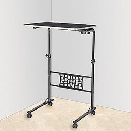 TABLE MAGIC Urban Raiser | 75-110cm Height Adjustable Laptop Table | Sit & Stand Desk for Home & Office | Mobile & iPad Holder | Compact & Sturdy Design | Easy Assembly (Black)-4