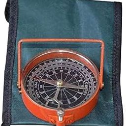 Clinometer Compass Aluminium Geological Fully Working Antique Pocket Transit Compass with Free Canvas Cover Camping Outdoor Tool for Geologists Professors Teachers Students-picture-19