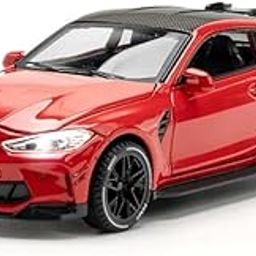Invite 1:32 Diecast Model Alloy BMW M4 Metal Pull Back Car with Sound Light, Openable Doors, Toy Vehicles for Kids Gift, car for Kids 【Colors as Per Stock】-23