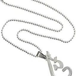 m men style Religious Jewelry Om Chintamani Ganpati Silver Stainless Steel Pendant Necklace Chain For Men And Women SPn008004-picture-42