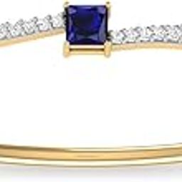 Aucent by PC Jeweller The Shimmieta 18KT Yellow Gold and Diamond Bracelet-image-62