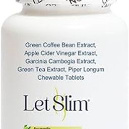 Let Slim Apple cider vinegar tablet for Women & men | Green Tea extract, Green Coffee bean Extract, Garcinia Cambogia & Piperine - 60 Chewable tablets-image-50
