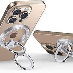 ESR for MagSafe Ring Holder (HaloLock), MagSafe Phone Grip, Magnetic Phone Ring Holder, Magnetic Phone Grip with 2-Way Adjustable Stand for iPhone 16e/16/15/14/13/12 & Galaxy S25, Silver-image-20