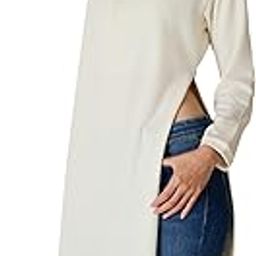Off-White Round-Neck High Slit Sweater-image-63