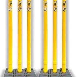 Combo of 2 Full Size Set 32" Heavy Plastic Cricket Stump Set (YlwBlk)-picture-8