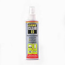 OSWE Clear D Screen Cleaner Spray 200 ml. Screen Safe Travel Size Kit- for Smart TV, Computer Monitor, Laptop, iPhone, Mobiles, Action Camera | Optical Grade Cleaner with 4 Reusable Wipe Tissues-picture-18