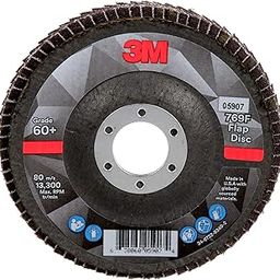 3M Flap Disc 769F, T29, High Performance Abrasive, Ceramic Precision-Shaped Grain, 60+, 4 1/2 in x 7/8 in-image-26