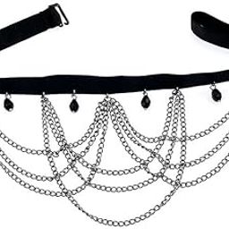 Ethnic Style Multi-Layer Tassel Leg Chain with Crystal | Body Chain for Women & Girls-3