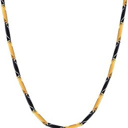 STYLE KRAFT Gold Black Double Tone Rice Chain for Mens Womens Stainless Steel Rice Chain for Boys Boyfriend Birthday Gift Gold Black Stylish Chain for Bikers Gift For Bestfriend-image-65