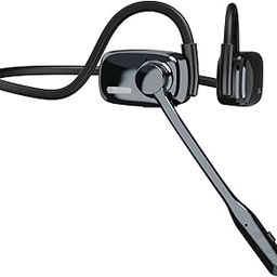 Bluetooth Headphones, Bluetooth V5.4 Wireless Headphones with Noise Cancelling Mic, 12H Playtime, 15.4mm Diaphragm Driver, Open Ear Headset for Office Meeting Running Cycling Driving (Gunmetal)-picture-25