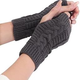 Women's Arm Warmer Knitted Fingerless Gloves Thumb Hole Gloves Mittens Arm Sleeve Cool Evening Gloves For Girls-image-77