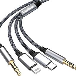 Verilux® 3 in 1 Car Aux Cable, USB C to 3.5mm Audio Cord Car Stereo Aux Cable Compatible with Galaxy S23/S22/S21FE/OnePlus/iPhone 14/13/12/XR-image-85