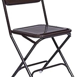 cauvery® Cafe Model Easy Folding Metal Outdoor and Indoor Folding Chair for Home/Study Chair and Restaurant Chair (Metal,Brown-1)-picture-2