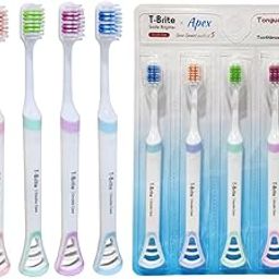 ArtSpark Tooth Brush Set - 5 Pcs Toothbrush with Tongue Cleaner, Wide Brush Head Soft Bristles for Sensitive Teeth, Toothbrush Soft Bristles Manual Tooth Brush for Adults (Multicolour)-image-23
