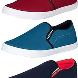 Combo Pack of 3 Casual Shoes Slip On Sneakers for Men (Multicolor)-image-55