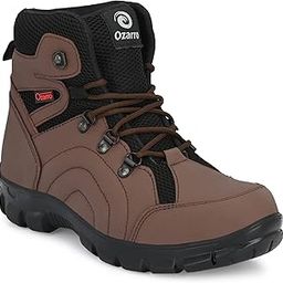Leather Mens Brown Steel Toe Safety Shoes (S4422)-picture-49
