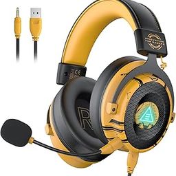 EKSA E900 Pro Yellow Gaming Wired Over Ear Headphones with Virtual 7.1 Surround Sound, Noise Cancelling with Mic & Led, Compatible with PC, PS4, PS5, Xbox One (Yellow)-19