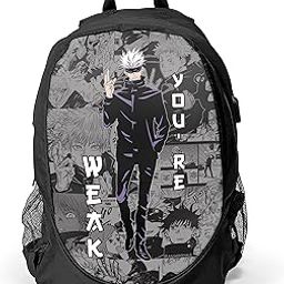 Design Standard Backpack (25 Ltrs) - Casual Bag For Men & Women - School/College Bag For Boys & Girls (Gojo You'Re Weak)-picture-22