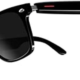 E13 Bluetooth Smart Sunglasses Voice Assistant Open Ear IP65 Waterproof Hands Free Microphone Speakers Audio Glasses with UV400 Magnetic Charging for Men, Black, Talla única-image-96