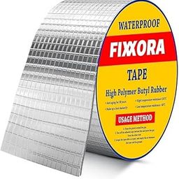 FIXXORA Super Strong Adhesive Waterproof tape Permanent Repair Roof Water Leakage Solution Rubber Foil Suitable for Roof Leak, surface Crack, Window Sill Gap, Boat Sealing, Tank Leak (5CM*5M)-image-60
