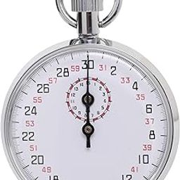 EISCO Mechanical Stopwatch - Analog Timer, Steel Case, 1/10th Second Precision, 15-Minute Dial, Winding Mechanism, Ideal for Sport Training, Racing, Physics, Chemistry, Classroom, Lab Experiment-29
