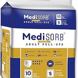 MediSORB Adult Diaper Pants | Small (S) |Waist 51-81 cm (23-32 inches) |High Absorbency -15 Hrs |Rash-Free |Leakproof |Breathable |Odourless |Elastic Waist |Unisex - Men & Women | 10 Units, Pack of 1-image-86