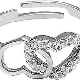 925 Silver Linked Heart Ring, Adjustable | Gifts for Girlfriend, Gifts for Women and Girls | With Certificate of Authenticity and 925 Stamp | 6 Month Warranty*-image-56