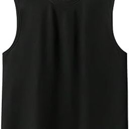 Mens Tank Tops Sleeveless Round Neck Polycotton Vest-image-88