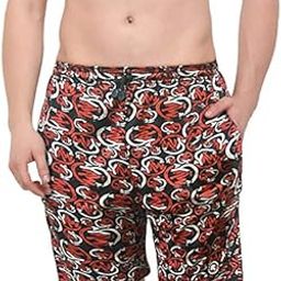 Men's Zip Pocket Mix Print Shorts (Multicolour, XL)-54