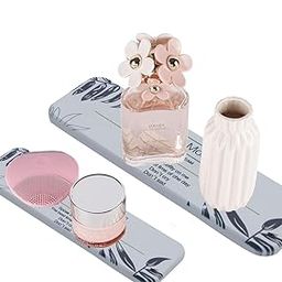 Homecloud Water Absorbent Diatomite Coasters - Heat Resistant Non Slip Holder, Water Absorbing Mat for Hand Soap, Plants, Toiletries, Bathroom Accessories & The Modern Home (Good_Morning, Pack of 1)-21