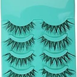 Magideal 5 Pairs Beauty Makeup Handmade Messy Cross Style False Eyelashes Green-image-40
