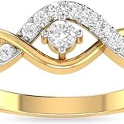 pc jeweller 18k (750) Yellow Gold and Diamond Ring for Women-picture-6