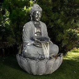 VINODI Homes Premium Large 91 cm Buddha Water Fountain Sculpture, Outdoor Garden Decor-image-38