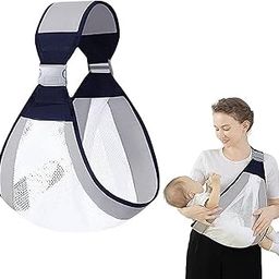 safe-O-Kid® Baby Sling Carrier – BPA Free, Adjustable Soft Cotton Baby Wrap for Newborns & Infants, Comfortable & Safe - Grey-image-93