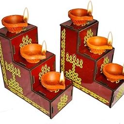Puja Diya with Stand for Festivals | Diya Stand with Holder | vilakku | vilakku Madam-29