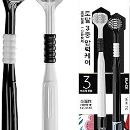 BRYFER 3 Sided Toothbrush for Adults, 6 Pcs Manual Soft Bristle Toothbrush with Tongue Brush Completely Cover Each Tooth, Cleaning Great Angle, Tooth Brush Suitable for Enamel-image-17