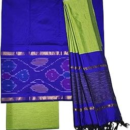 Ikkat Unstitched Salwar Suit Set with Dupatta for Women | Pochampally Ikkat Silk Dress Material-image-49