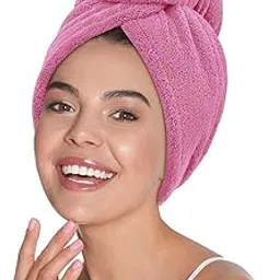 Mush Bamboo Hair Towel | Ultra Soft, Absorbent & Anti Microbial Hair Wrap | Quick Drying 500 GSM Bamboo Towel for Hair-picture-2