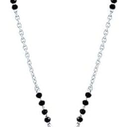 925 Sterling Silver Mangalsutras For Women | Traditional Design Oval Diamond Cut Cubic Zerconia Pure Silver Mangalsutras For Women-image-52