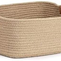 CHUNA COTTON & SONS Cotton Storage Gift Basket, Rectangle case for Closet, Packing, Wedding Packaging Organizer Box Jute Basket Handwovenr (12 X 8 X 5 INCH) (baige)-image-92