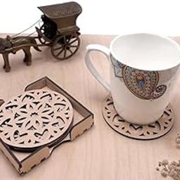 Niya KRAFTS MDF Wood Cutouts, 20.3 cm Diameter, 3 mm Thickness, Natural Wood, Set of 6 Pieces-image-58