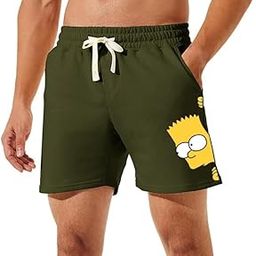 Men's Casual Cotton All Season Soft Feel Fabric Printed Boxer Shorts,Workout Shorts, Elastic Waist Running Shorts with 2 Side Pockets - Pack of 1-image-31
