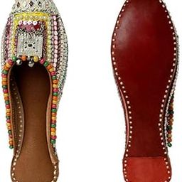 Rubaru Boho Mule for Women | Punjabi Jutti | Mojari for Ladies | Bridal Soft Leather Ethnic Juttis-image-84
