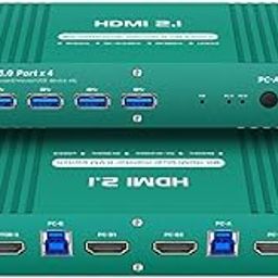 HDMI kvm Switch 1 Monitors 2 Computers edid Emulator 4k 60hz kvm Switch hdmi edid Clone 3440 * 1440 100hz 2560 * 1440 144hz USB3.0 Daoistek-7